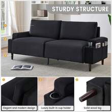 Sofas & Couches - Black - View 5