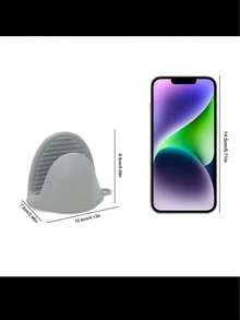 2pcs Silicone Heat Resistant Gloves, Microwave Oven Gloves, Oven Mitts, Mini Cooking, Baking And Grilling Gloves, Essential Kitchen Accessories - Multicolor - View 6