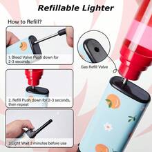 (Butane Included) 6 Pack Candle Lighter Multipurpose Lighter Utility Lighters With Extended Wand Handy Refillable For Kitchen Fireplace Pilot Light DIY BBQ Grill Stove - Fruit Series - 查看 5