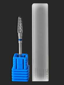 Broca de carburo de tungsteno premium de 3/32", broca de limpieza de uñas de carburo de tungsteno profesional para eliminar callosidades, piel muerta y preparación de uñas, rotación bidireccional - Azul - Ver 5