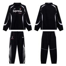 Supreme X UMBBO Sweatpants , Casual Pants ,Drawstring Elastic Waist Baggy Tapered Sweatpants With Pocket - Màu xanh hải quân - Xem 2