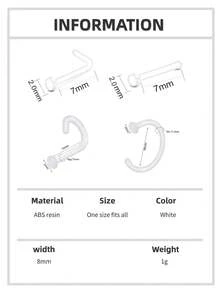 Khuyên mũi và khuyên tai các loại, trang sức xỏ lỗ cho nữ, phụ kiện khuyên mũi vô hình, dưỡng da, không gây dị ứng, phù hợp cho học sinh, công sở và đeo hàng ngày. - Nhiều màu - Xem 10