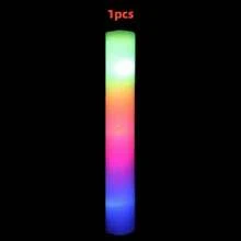 15支/盒 彩色灯光 3种模式 可调节 LED 荧光棒 彩色 RGB 闪光泡沫棒 欢呼棒 黑光灯 适用于圣诞节、生日、婚礼、派对用品（10支/盒 - 1支） - 彩色 - 查看 12