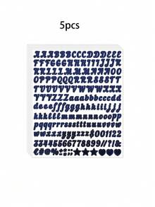 5/10 Sheets Alphabet Stickers 0.5in Vinyl Self-Adhesive Number Alphabet Stickers, Mailbox Numbers Labels DIY Crafts Art Making, Decals For Sign, Notebook - Multicolor - View 9