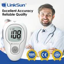 LinkSun G-425-3 Blood Glucose Monitor Kit - No Coding, 5-Second Rapid Accurate Results (Mmol/L), 5 Adjustable Lancing Depth, Extra-Large Display, Includes 100/50 Test Strips, Lancets, Control Solution & Lancing Device - Ideal For Diabetes Daily Monitoring - 1 Machine + 100 Test Strips & Needles + 1 Blood Collection Pen & Storage Bag - View 3