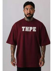 Bright Oversized T-Shirt - 酒紅色 - 查看 6