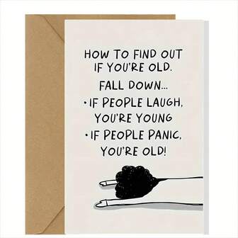 1 st roligt 60-årsdagshälsningskort med humoristiskt meddelande - perfekt för män och kvinnor, högkvalitativt papper, matt finish, lätt att försluta, inkluderar rött kuvert, perfekt för småföretag och personligt bruk, tackkort, födelsedagspresent, ovanliga föremål, presentkort