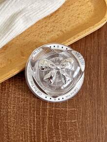 1 件简约透明蝴蝶结和心形设计手机支架，独特清新，兼容 、Android 手机，生日、家人、朋友礼物，推拉式手机握把手机配件 - 彩色 - 查看 12