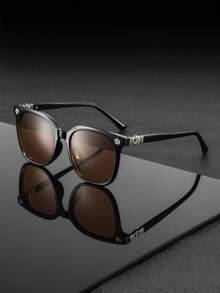 1 Pair Men's Plastic Frame Square Business Style Sophisticated Minimalist High-Fashion Glasses, Suitable For Business Travel, Industry Conferences, Client Visits - Multicolor - View 14