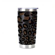 Stylish And Unique - 1 Pc 20oz Stainless Steel Insulated Car Mug, Coffee Mug, Or Everyday Drinking Cup. Features A Leopard Print Design, Exquisite And Practical, Suitable For Both Hot And Cold Drinks. Ideal For Office, Home, And Outdoor Use. Perfect For Personal Use, Or As A Gift, Birthday Present, Holiday Gift, Or Valentine's Day Present. - Multicolor - View 11