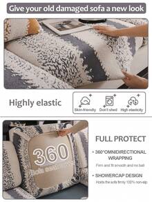 1 tấm bọc ghế sofa mùa đông co giãn bằng vải nhung, đệm sofa mùa thu/đông mới, đệm chống trượt bọc toàn bộ, có mũ vải, phù hợp cho ghế sofa 1/2/3/4 chỗ ngồi - Xám - Xem 5