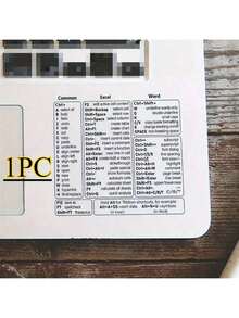 [Quick Reference Guide] Quick Reference Guide | Word/Excel Shortcut Stickers, 3.15-Inch - Compatible With 13-16 Inch Air Pro And M1+ Intel Processors, Essential For Efficient Learning. - Clear - View 14