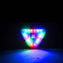 1pc Solar Powered LED Light For Car/Motorcycle, Anti-Collision Safety Light, LED Decorative Atmosphere Light, Car/Motorcycle Accessory, Easy Installation