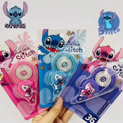 1 st. stygn med högt utseende, stygnstil, söt korrigeringstejp för elever, transparent filmtejp, kontorsmaterial, lämplig för kontor, skola, lärare, skolstartssäsongen