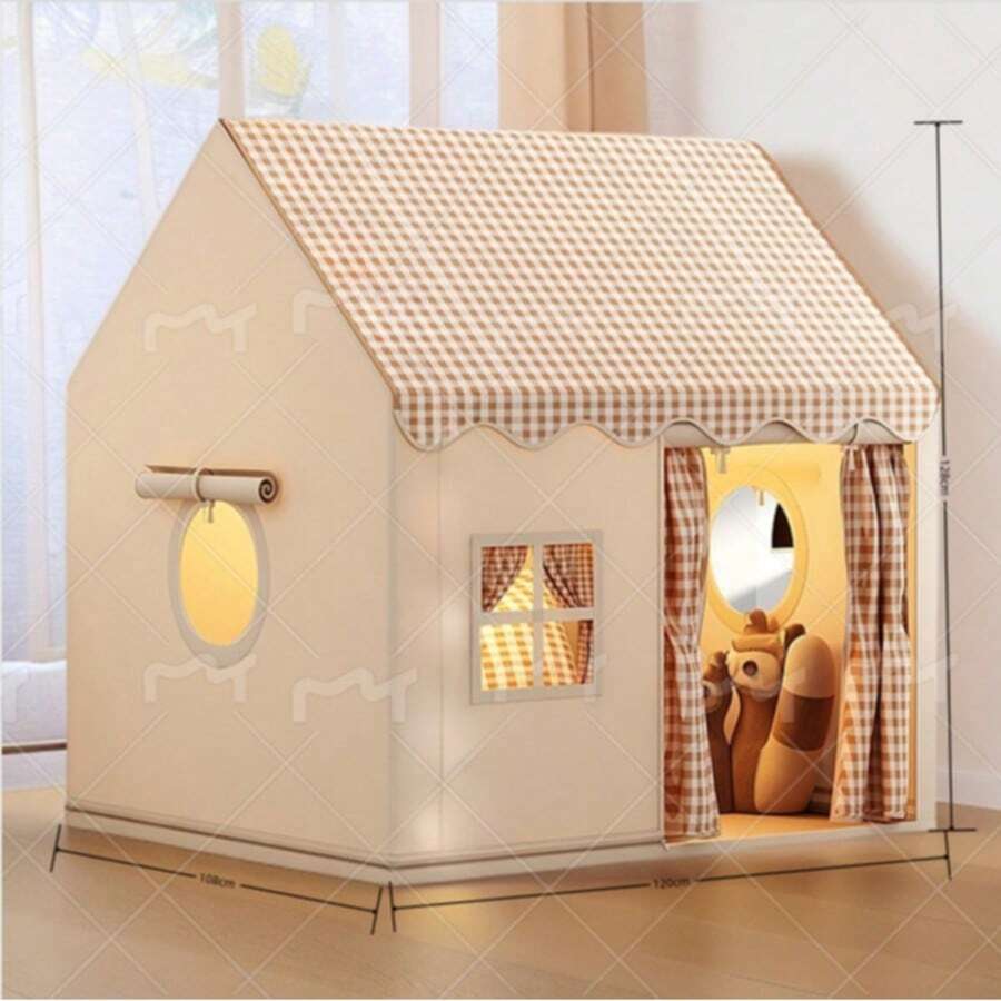 Outdoor/Indoor Picnic Yard Tent, Detachable & Washable Multipurpose Tent - Khaki - View 1