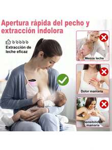 Extractor de Leche Electrico, Extractor de leche recargable con pantalla LCD, Sacaleches Eléctrico con 9 Modos, con correa de hombro auxiliar, 10 bolsas de leche de 150 ml - blanco-1 pieza - Ver 5