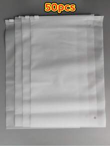 50 Stücke reißverschlossene, mattierte, transparente, staubdichte Kleidersäcke, Kleidungsorganisator-Taschen, unverzichtbar für Reiseverpackung, saisonale Garderobe-Aufbewahrung, Kleiderschrank-Schutzhüllen, faltbar - Verschiedenfarbig - Übersicht 18