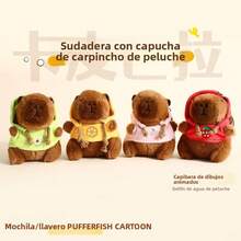 Llavero  capibara  sudadera  felpa  estudiante y regalo  pareja colgante creativo  muñeca  dibujos animados encanto  bolso para novio de moto - Verde - Ver 4