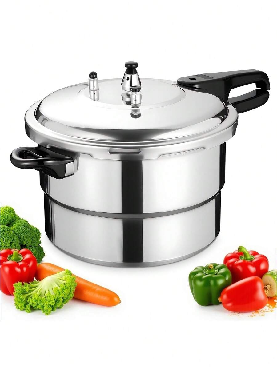 Olla Express De Presión Aluminio 7 Lts Válvula De  Plateado - Plateado - Ver 1