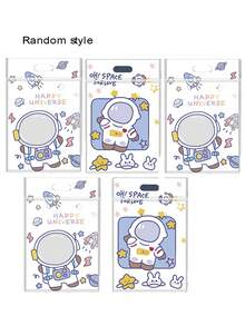 Astronauten Muster/Bus Muster Aufbewahrungstasche Studenten Schreibwaren Kunststoff Aufbewahrungstasche Cartoon Kunststoff Stiftbeutel, Federmäppchen - Verschiedenfarbig - Übersicht 8