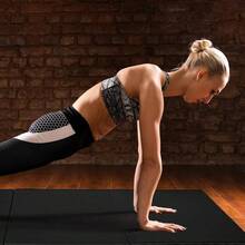 6x2 Feet 3 - Panel Folding Gymnastics U2013 2 - Inch Thick Pad With Vinyl Surface And Carrying Handles Tumbling, Yoga, Pilates, Home Workouts, And Martial Arts - Black - View 5