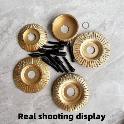 4pcs/5pcs/6pcs/11pcs/16pcs Rotary Rasp Set For Woodworking & Wood Carving, Fit 22mm To 16mm Angle Grinder