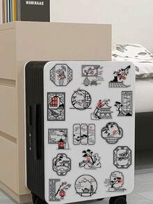 50pcs Ancient Style Silhouette Stickers Decals For Phone Bottle Laptop Scrapbook Suitcase DIY Aesthetic Waterproof Stickers Creative Gifts - Multicolor - View 11