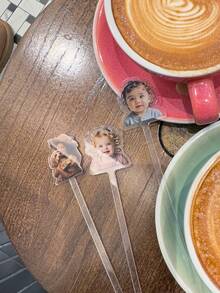 Customized Acrylic Drink Stirrers, Personalized Acrylic Stirrers, Round Head Acrylic Coffee Stirrers, Customized Coffee Stirrers With Personal Logo, Customized Cocktail/Bubble Tea Stirrers, Birthday Party Drink Stirrers, Wedding Beverage Stirrers, Smooth Acrylic Drink Stirrers, Beverage Sticks, Pet Wedding Cocktail Stirrers, Dog Wedding Drink Stirrers, Wedding Stirrers, Father's Day Gift - Multicolor - View 4