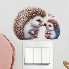 Liten igelkott varm väggdekal, två söta små fåglar väggdekal, lämplig för hotell, hemvist, kontor, sovrum, vardagsrum, matsal, arbetsrum, avtagbar PVC väggdekal - Multifärgad - Visa 12