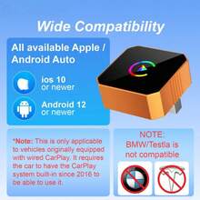 Adaptor wireless Mini Orange Cube Pro 3.0 CarPlay și Android Auto 2026 – Plug & Play, reconectare automată rapidă - Negru - Vizualizare 8