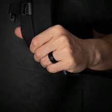 Egro - Anillos de boda de silico para hombre: anillo de goma clásico de estilo  hipoalergénico para gimsio/al aire última intervensión/regalo 1/4/7 paquete variado con tamaño medio - SETKNegroNegroNegroNegroNegroNegroNegroNegroNegro - Ver 3