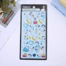 1张动漫贴纸，可爱3D立体DIY贴纸，儿童创意贴纸，黑色瞳孔防水贴纸，波点贴纸，派对装饰手工手机贴纸，送给女孩的礼物 - 彩色 - 查看 6