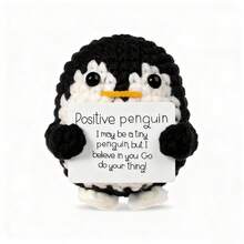 充满正能量的钩针动物，情感励志生日礼物，手工制作的企鹅、鲨鱼、鸭子、猫咪图案，送给朋友、女性、同事、学生的礼物，适合生日、圣诞节、情人节等场合。 - 彩色 - 查看 41