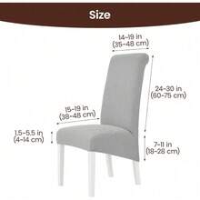 4-Piece Universal Dining Chair Cover, High Elasticity Washable, Suitable For Kitchen, Restaurant, Hotel Chair Cover Protection - 4pack Grey - View 6