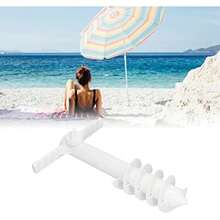 Zerodis Ancla de para Sombrilla de Playa, Soporte de Anclaje de para Sombrilla Base de Anclaje Portátil para Bandera Caña de Pescar Aire Última Intervensión Parque Césped(default) - Multicolor - Ver 7