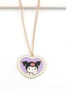 Sanrio Necklace Cartoon Kuromi, My Melody, KT Cat Heart Pendant Necklace, Couple & Best Friend Sweater Chain - Multicolor - View 3