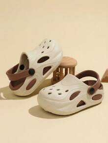 1 Pair Kids Breathable Sandals, Comfortable & Fashionable, Suitable For Boys And Girls Casual Daily And Outdoor Sports, New Spring/Summer Collection - Khaki - View 3