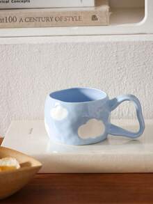 1 pieza Taza de cerámica floral de 350ML, apta para beber agua, leche, avena, té, jugo, desayuno, café, bebidas, ideal para cafés, hogar, restaurantes, fiestas, oficinas, regalos para el Día del Padre, Día de la Madre, amigos, novios/novias, familia, maestros, colegas - Multicolor - Ver 11