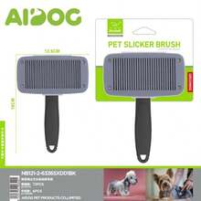 FLASH 12.5CM Premium Pet Slicker Brush – Self-Cleaning Stainless Steel Teeth, Durable Comfort Grip Handle, Gentle Dematting Tool For Long/Short Hair Dogs & Cats, Sturdy High-Quality Plastic Body. - Black - View 10