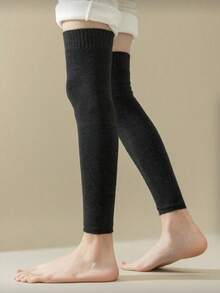 2 pares de calentadores de pierna y rodilla cálidos, calentadores de pierna gruesos anti-frío para hombres y mujeres, adecuados para otoño/invierno, actividades al aire libre - Multicolor - Ver 4