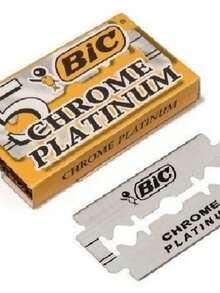 Lâmina De Barbear Bic Chrome Platinum 1 Cartela C/50 Unidade - Cinza - Visão 3