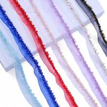 85厘米/包 手工串珠蕾丝花边丝带 - 优雅精致，非常适合DIY服装、领子和裙子装饰、包包、帽子装饰配件、婚礼和节日装饰、工艺品丝带、装饰饰边