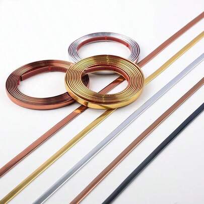 1pc 10m Self-Adhesive Decorative Strip, Flexible Decorative Strip For Backsplash Tile Edges, Self-Adhesive Wall Decorative Strip For Corners, D-Shape Flexible Decorative Strip Suitable For Walls, Edges And Frames, Windows And Door Frames, Backsplash, Self-Adhesive Decorative Strip