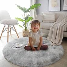 Round Shaggy Rug Fluffy Soft Non Slip Circle Area Rugs For Bedroom Living Room Modern Rug For Nursery Kids Room Non-Shedding - Multicolor - View 2