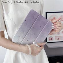 1 chiếc ốp bảo vệ máy tính bảng màu tím oải hương chuyển sắc bầu trời sao - Họa tiết sao lấp lánh, chân đế gập, chống sốc, khe cắm bút, tương thích với iPad 10.9/10.2/Air thế hệ thứ 5/Pro 11/10/9.7/Air 2/ (thế hệ thứ 7)/ (thế hệ thứ 8)/ Air 4/5/ Pro 11/ 10 thế hệ 10 10.9 inch (2022) Ốp bảo vệ thông minh - Nhiều màu - Xem 4