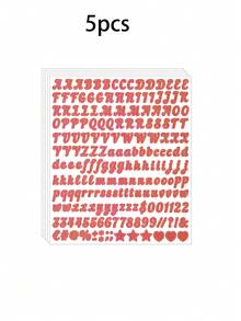 5/10 Sheets Alphabet Stickers 0.5in Vinyl Self-Adhesive Number Alphabet Stickers, Mailbox Numbers Labels DIY Crafts Art Making, Decals For Sign, Notebook - Multicolor - View 19