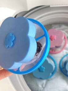 1pc/2pcs Reusable Hair Lint Filter, Laundry Cleaning Mesh Bag, Filters Fuzz And Hair, Keeps Clothes And Washing Machine Cleaner, Easy-To-Use Household Cleaning Tool - Multicolor - View 7