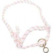 Cabestro Porttil para Ganado De Nailon Trenzado Sin Bocado, Ajustable, Ligero y Resistente, para Suministro y Entrenamiento De Vacas En Actividades Agropecuarias - Blanco - Ver 8