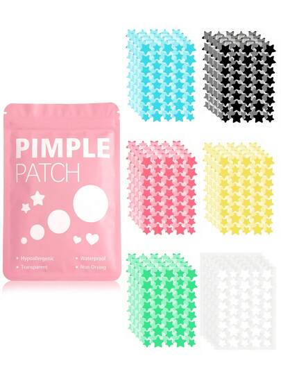 352Pcs Star-Shaped Patches Round Shape Patches , Facial Cover - Fragrance-Free, Paraben-Unisex Adult, All Skin Types Compatible, No Fragrance, No Alcohol, No Components Included Gentle And Non Irritating, Used For Facial Decoration, Covering Acne And Blemishes With Cute Design Stickers, Fun Cartoon Stickers, Waterproof And Sweat Proof Mini Stickers, Suitable For Parties, Offices, And Other Occasions With Cute Stickers