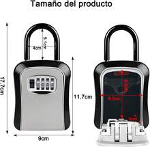 AXIDUN Caja para Llaves , Caja de  para Llaves ,guarda llaves Rueda de Código de 4 Dígitos, Da?o Impermeable y Violento, Adecuado para el Hogar, Fábrica,etc - albaricoque - Ver 2